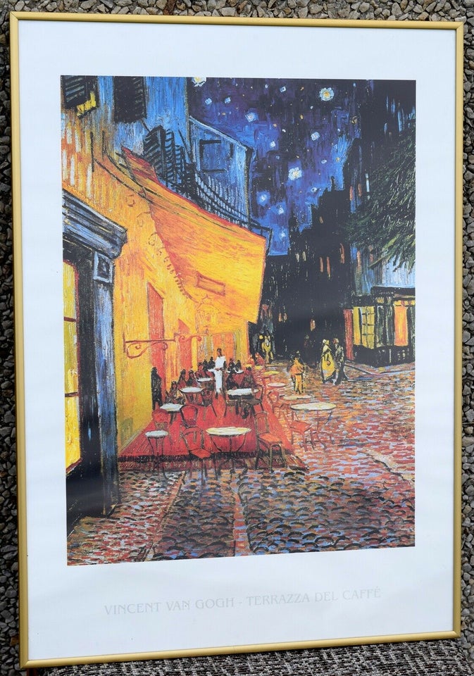 Kunsttryk, af Vinsent Van Gogh, motiv: TERRAZZE DEL CAFFE.