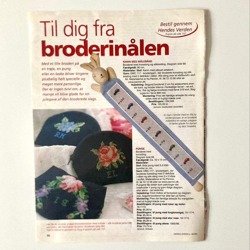 Broderi, forskellige mønstre - Hendes Verden Nr. 46 2004