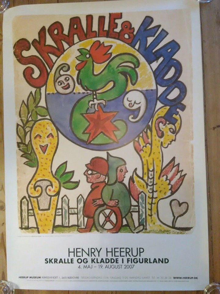 Plakat, Henry Heerup, SKRALLE OG KLADDE I FIGURLAND – dba.dk Køb og Salg af Nyt Brugt