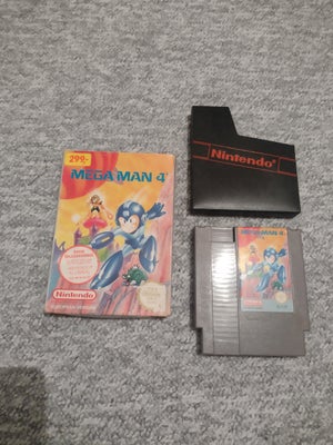 Megaman 4 SCN med æske, NES, action, Spiller megaman 4 med æske til i dansk SCN version.