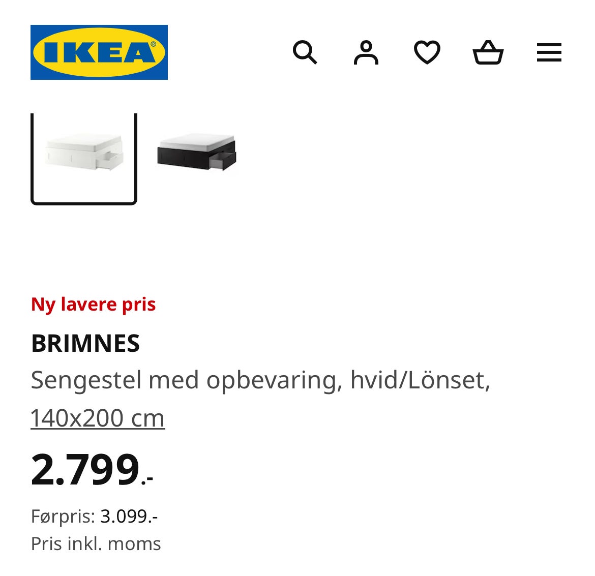 Sengeramme, Ikea