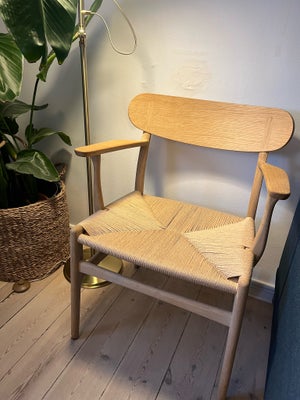 Spisebordsstol, Træ, Hans Wegner, Wegner CH26 stol. Sæbebehandlet eg med papirflet. Sælges da den ik