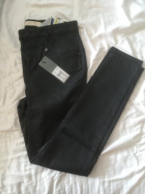 Bukser, Street one, str. 40,  Mørkeblå,  Ubrugt, Rigtig fede helt mørkeblå (næsten sorte) fake læder