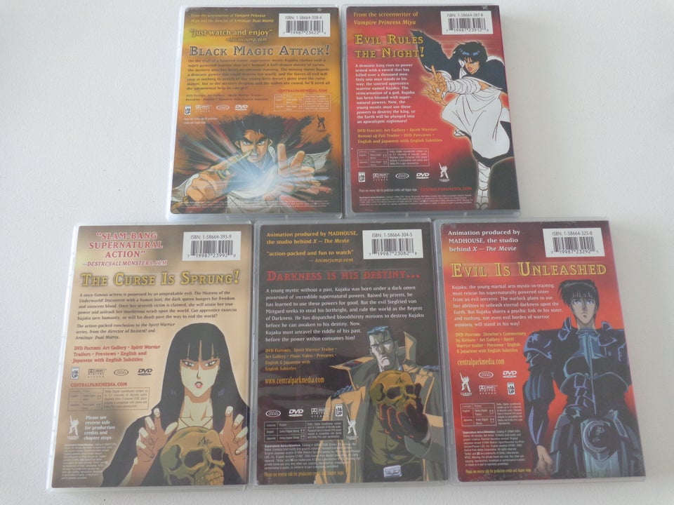 Spirit Warrior Anime, DVD, animation