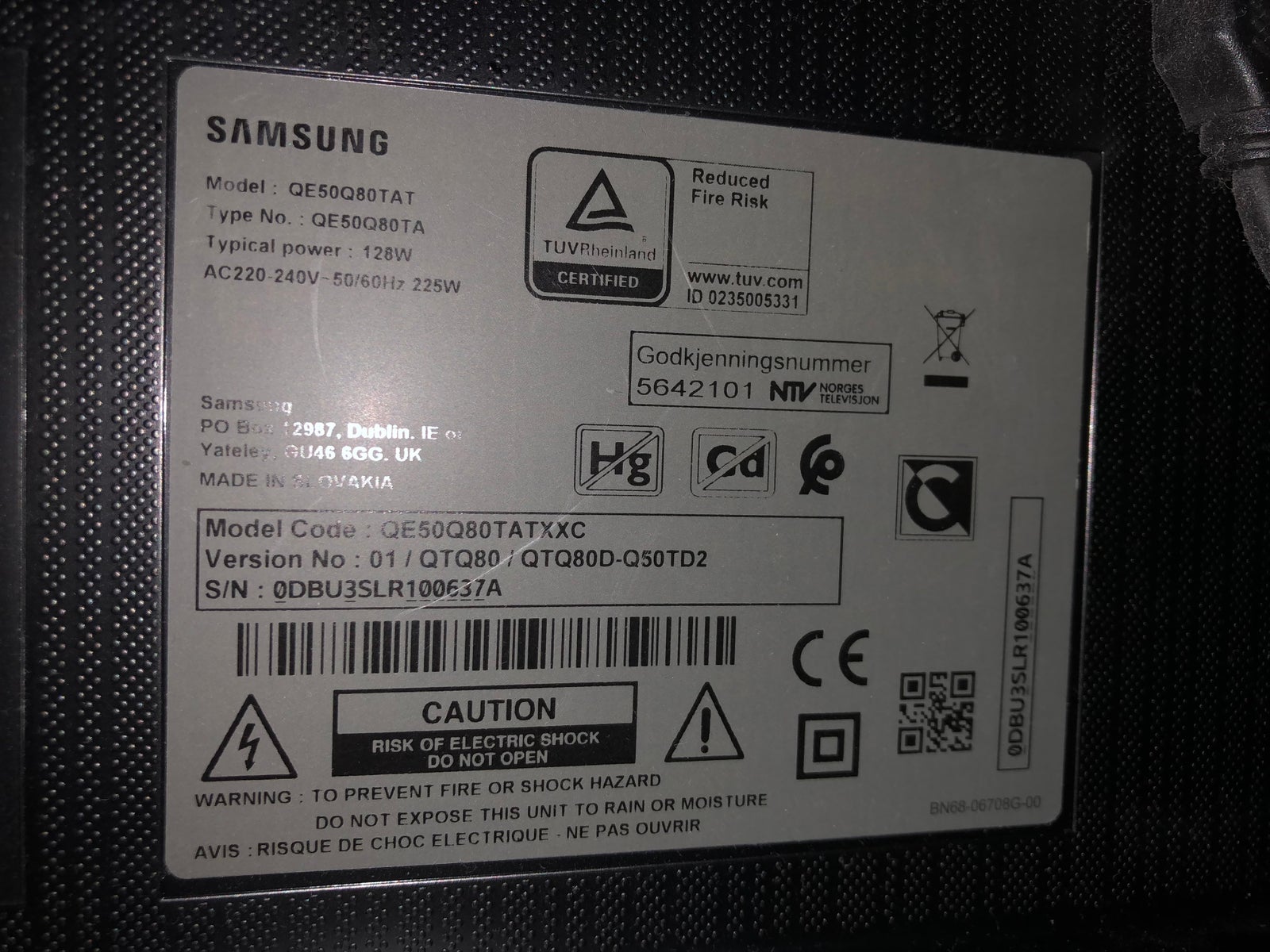 Samsung, Q80 QLED, 50