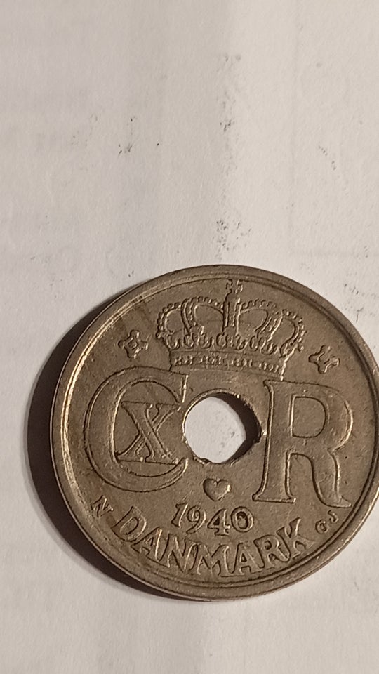 Danmark, mønter, 25 øre