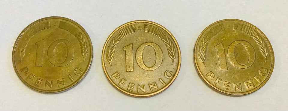 Vesteuropa, mønter, 10 Pfennig