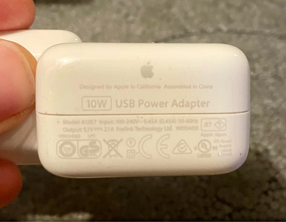 Oplader, t. iPhone, USB Power adapter 10W