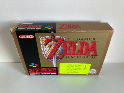 The Legend of Zelda A Link to the Past SCN, Super Nintendo, Originalt, velholdt og god stand. Inkl. 