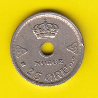 Skandinavien, mønter, (174) Norge 25 Øre