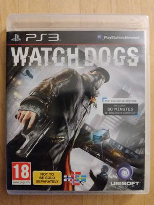 Watch dogs , PS3, action, Sælger ud af min samling. Kan sendes. Spillet er testet og virker perfekt.
