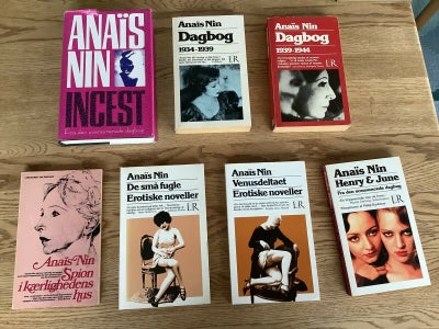 Dagbog/Incest/ De små fugle mm, Anaïs Nin, genre biografi – dba.dk Foto Foto