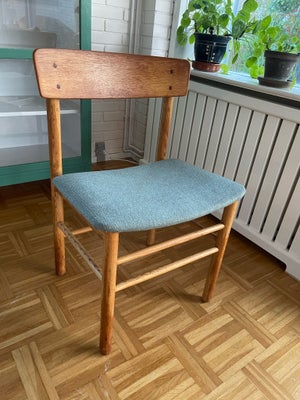 Spisebordsstol, Træ, Fin stol med helt nyt betræk 