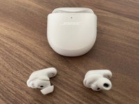Bluetooth headset, Bose Quietcomfort II earbuds i hvid,