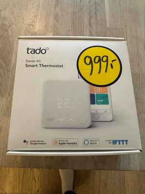 Termostat, TADO, Aldrig nogen sinde brugt. 
Nypris 1000 Kr. på tilbud 
Smart Thermostat Starter kit.