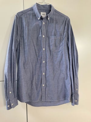 Skjorte, Burton menswear London , str. S,  Lysegrå,  Bomuld og polyester ,  Næsten som ny, Købt for 