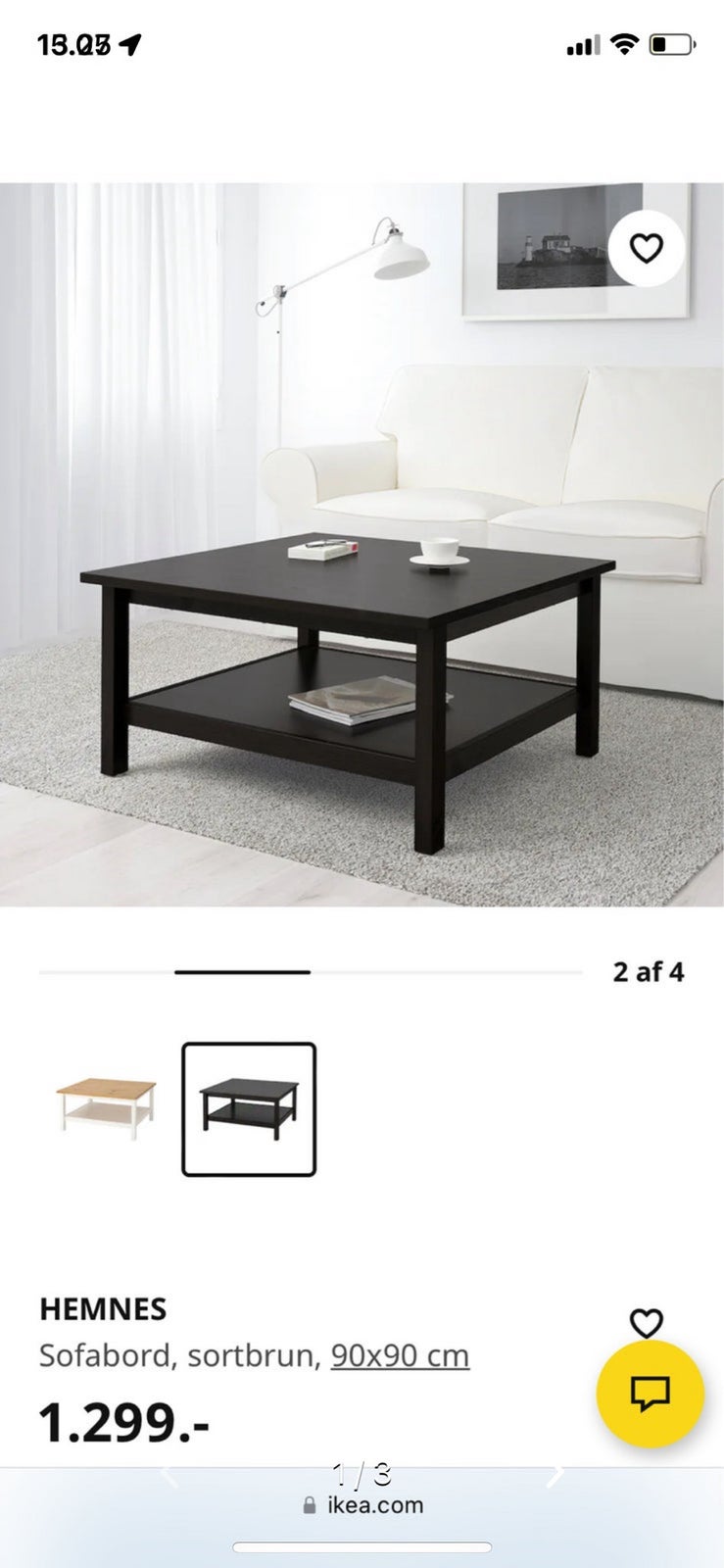 Sofabord, Ikea, b: 90 l: 90 – dba.dk Køb og Salg af Nyt Brugt