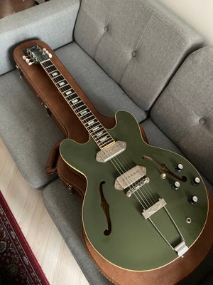 Halvakustisk, Gibson ES-330 Olive Drab Green, Jeg vil gerne ligge en føler ud på denne fantastiske g