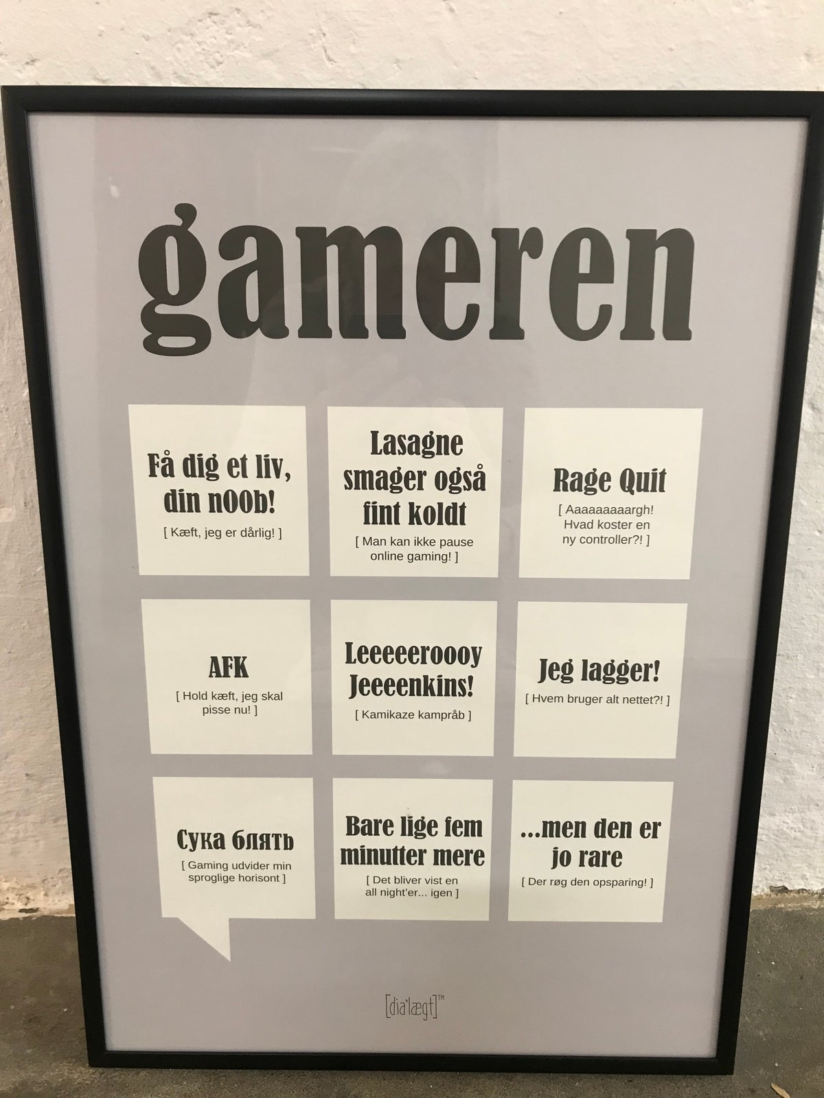 Der er en tendens frugthave Arbejdsgiver GAMER plakat - indrammet, Dialægt Citatplakat , motiv: Gameren – dba.dk –  Køb og Salg af Nyt og Brugt