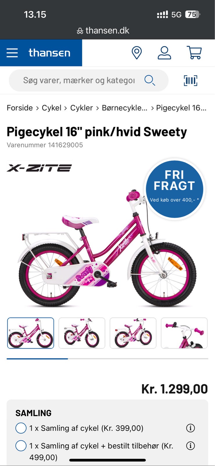 Pigecykel, classic cykel, X-zite