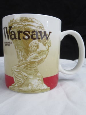 Porcelæn, Warsaw Starbucks Krus, Starbucks, Starbucks Warsaw, Polen krus fra Starbucks.

Kruset måle