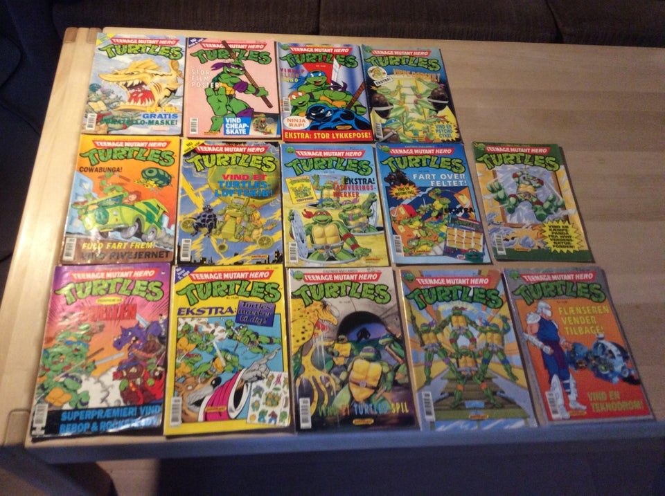 Teenage mutant hero turtles 1990 1991 1992 14 stk,