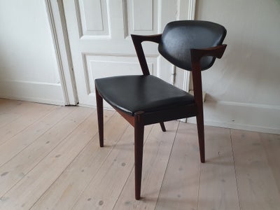 Kai Kristiansen, stol, Model 42, Kai kristiansen model 42 designerstol i palisandertræ og læderbetræ