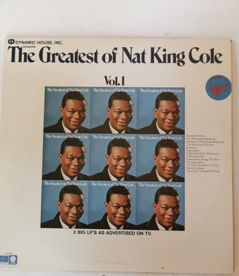 LP, Nat King Cole – 2xLP, The Greatest Of Nat King Cole, Jazz, Prissænkning 15% på alle annoncer (er