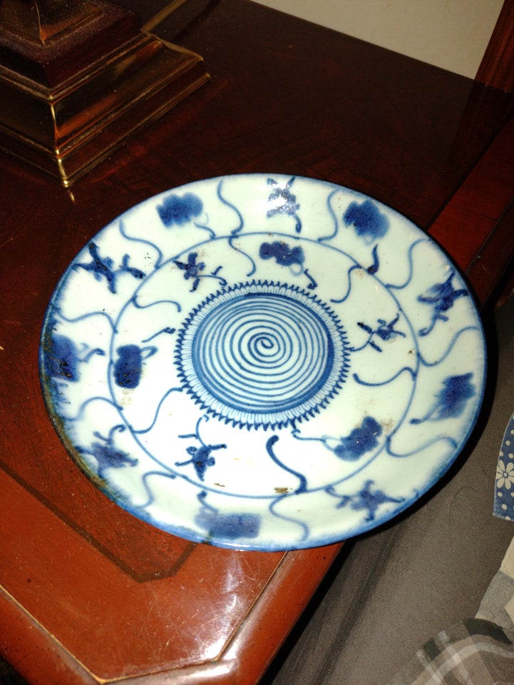 Kinesisk tallerken antik, Porcelæn, 200 år gl.