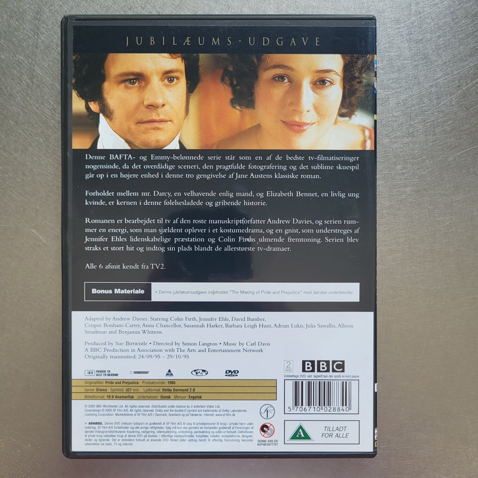 Jane Austen stolthed og fordom, DVD, TV-serier