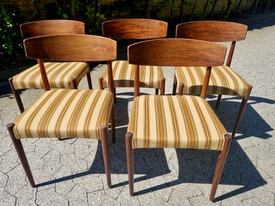 Spisebordsstol, 5 stk dansk designede spisebordsstole i teaktræ/ palisander. Stolene kunne bruge lid