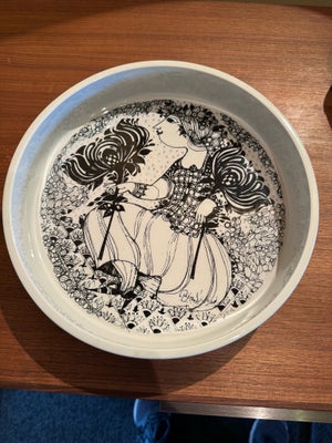 Keramik, FD, Bjørn Wiinblad, Nymølle keramik, Bjørn Wiinblad, stor sort skål/fad med sort dekoration