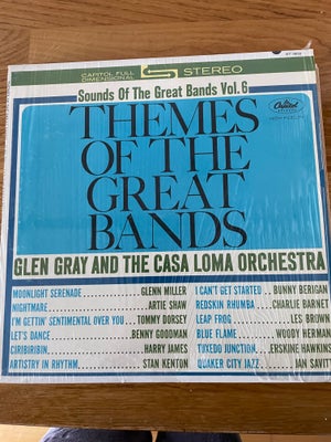LP, Glen Gray ( 1. Press), Themes of the Great Bands Vol. 8, ST 1812, Jazz, Virkelig velholdt lp ude