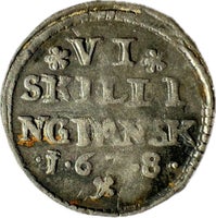 Danmark, mønter, 6 skilling