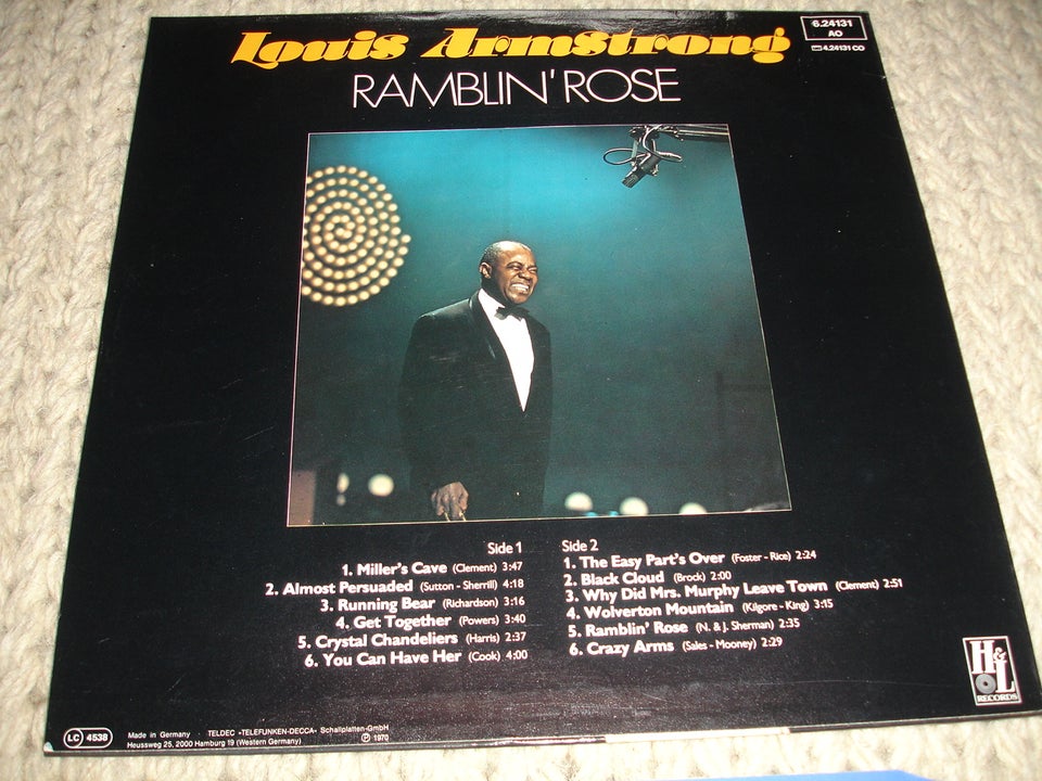 LP, Louis Armstrong – Ramblin`Rose, Jazz