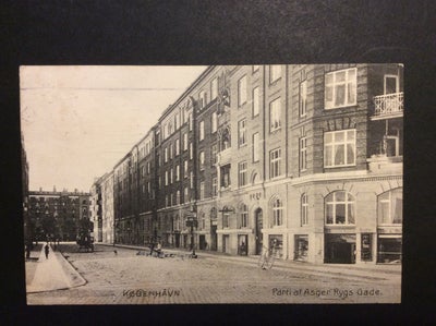 Postkort, Asger Rygs gade, Sendt fra København 1910