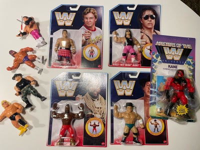 WWE WWF wrestling figurer, Forskellige wrestling figurer, både “retro” udgaverne fra Mattel og de or