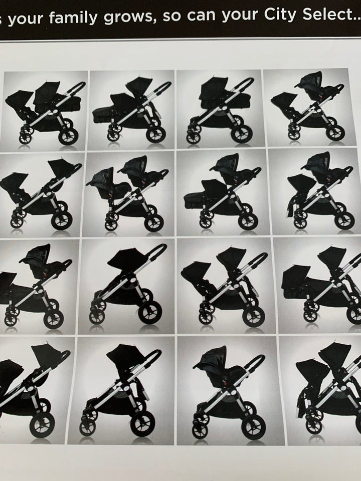 Kombivogn, tvillinge-, Baby Jogger City select