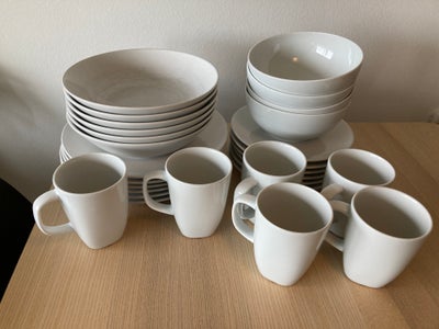 Porcelæn, Tallerkener, kopper, skåle, Ikea, 6 store tallerkener, 6 små tallerkener, 6 dybe tallerken