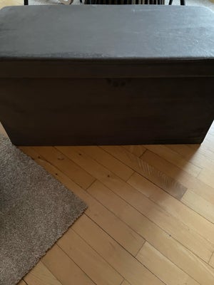 Opbevaring box, 2 opbevarings bokse i grå velour sælges for 100 kr stk eller samlet for 175 
