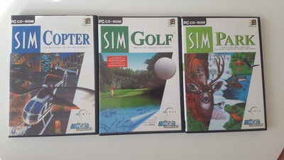 3 gamle Sim spil, til pc, anden genre, Sim copter - 25 kr
Sim golf - 25 kr
Sim park - SOLGT

Alle CD