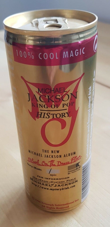 Dåser, Michael Jackson Mystery Energy drink 1996