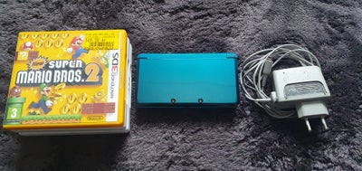 Nintendo 3DS, Aqua Blue, Perfekt, Hej, jeg sælger denne meget flotte Aqua Blå Nintendo 3DS som funge