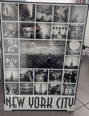 Plakat af, Leif Wievelsted, motiv: New York City, b: 70 h: 100, Fed sjælden plakat med øjebliksbille