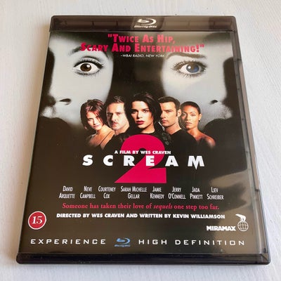 Scream 2, Blu-ray, gyser, Sælger denne Scream 2 Blu-Ray film, da det er en dublet i min samling. Vir