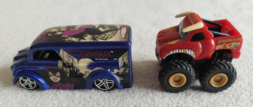 2 stk. Hot Wheels Biler - Catwoman & El Toro Loco, Hot Wheels /