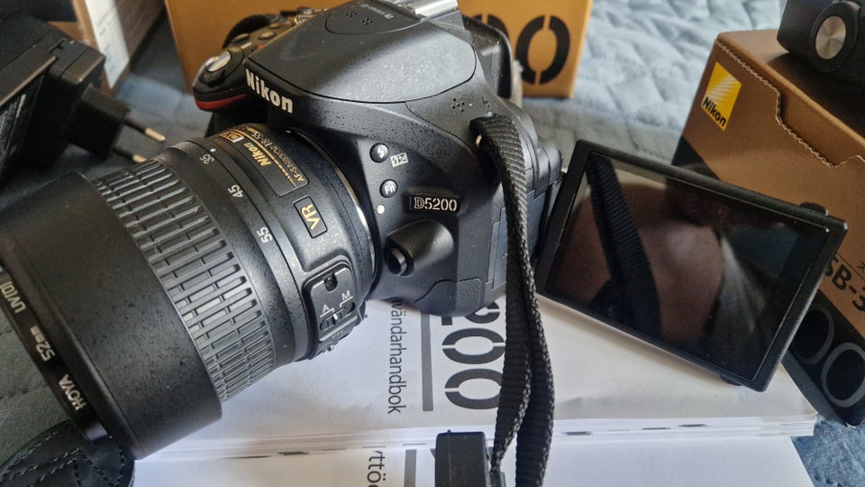 Nikon d5200, spejlrefleks, 24,2 megapixels