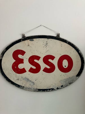 Skilte, Esso skilt, Gammelt Esso skilt. Det er malet op på den ene side og autentisk på den anden si