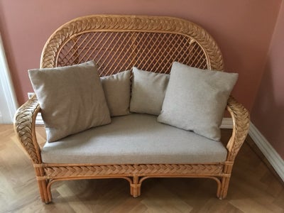 Sofa, bambus, 2 pers. , Fransk vintage, Perfekt til drivhuset, havestuen eller den overdækkende terr