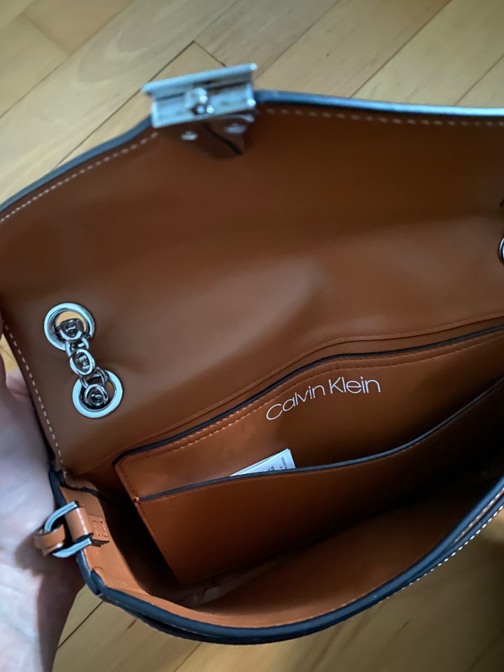 Skuldertaske, Calvin Klein, læder